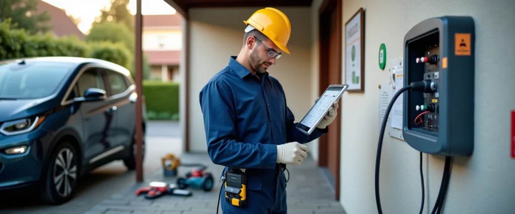 installation borne recharge véhicule électrique résidentielle